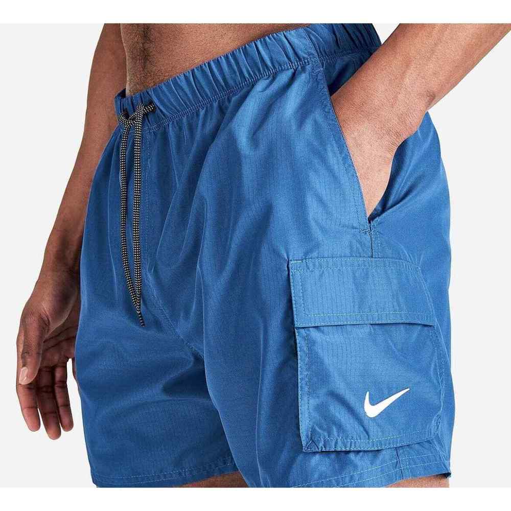 MEN'S NIKE PACKABLE CARGO VOLLEY 5-INCH SWIM SHORTS BLUE SIZE EXTRA LARGE